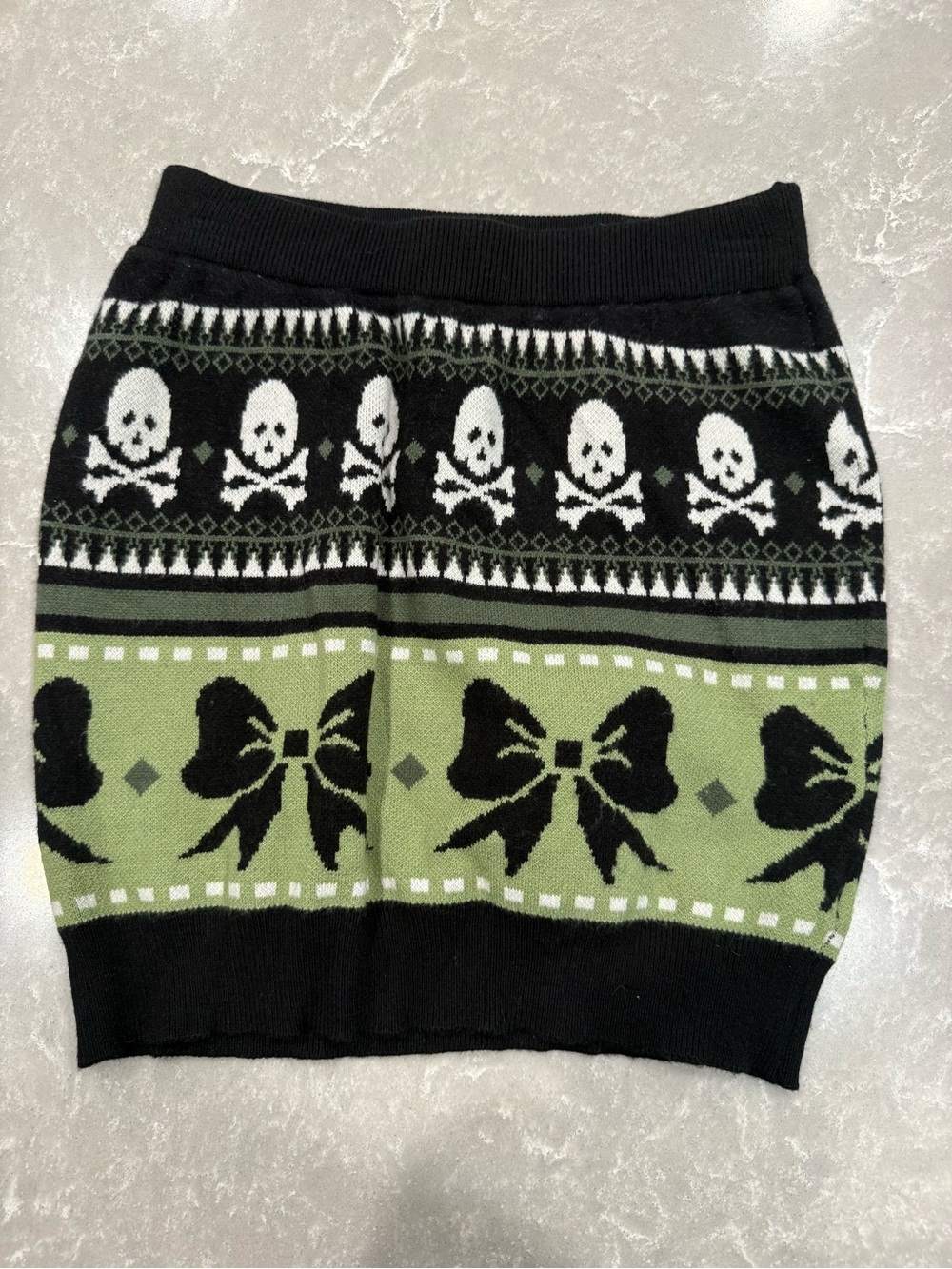 Romwe Skull Bow Knit Cardigan & Mini Skirt Set Goth Fairy Grunge Size Small - Picture 3 of 9